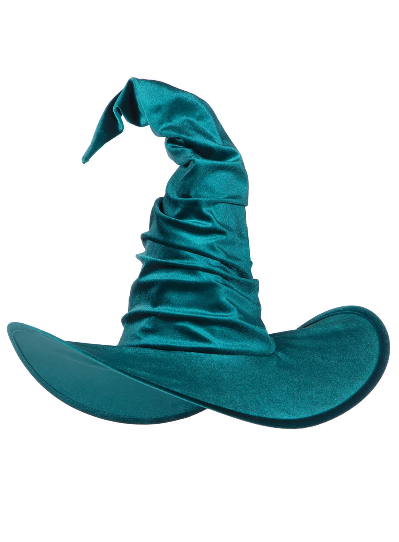 Heksenhoed van turquoise fluweel