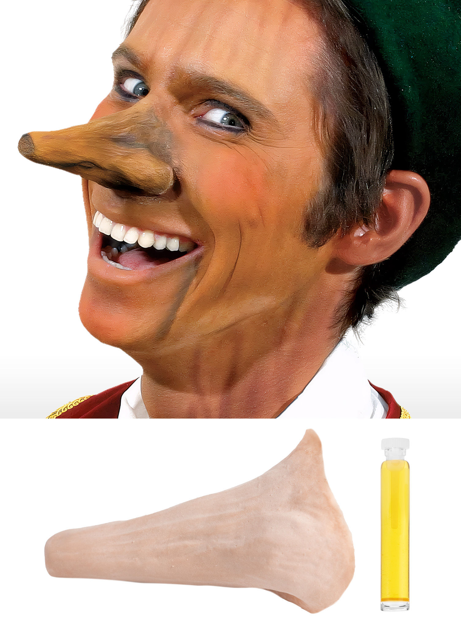 Pinocchio Latexnase mit Mastix