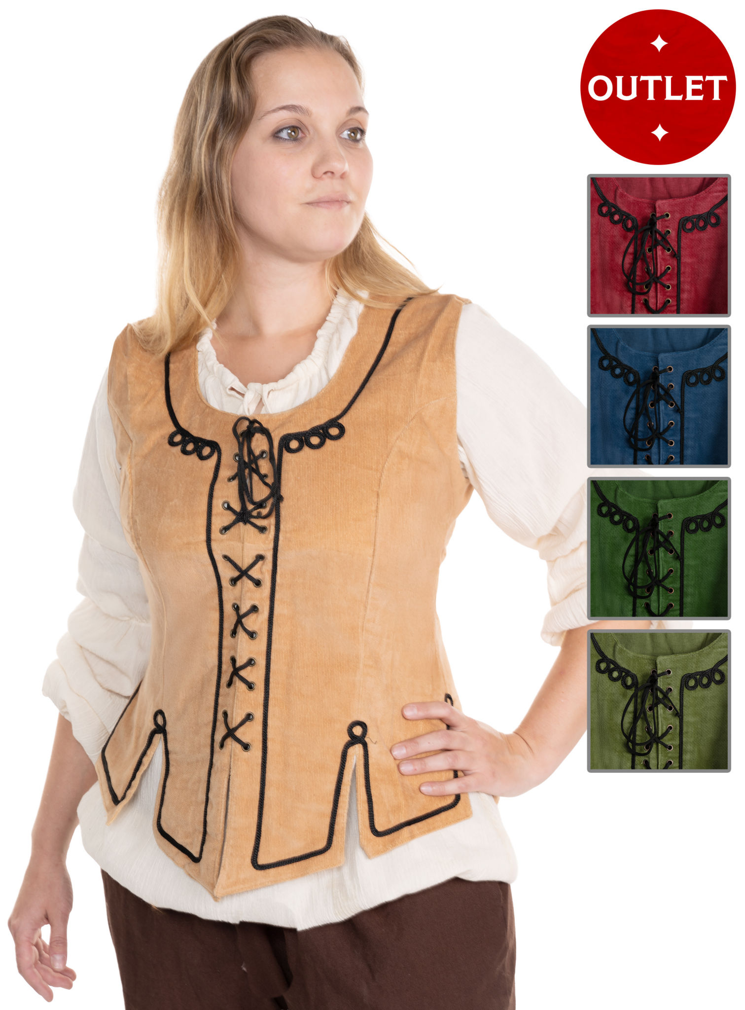 Mittelalter Mieder mit Verzierungen - Jarina