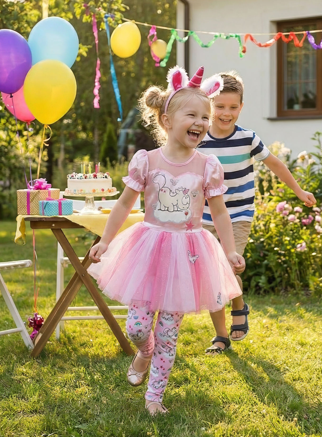 Einhorn Theodor Glitzerkostüm für Kinder