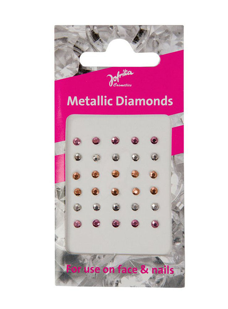 Glitzersteine fürs Gesicht zum Aufkleben metallisch