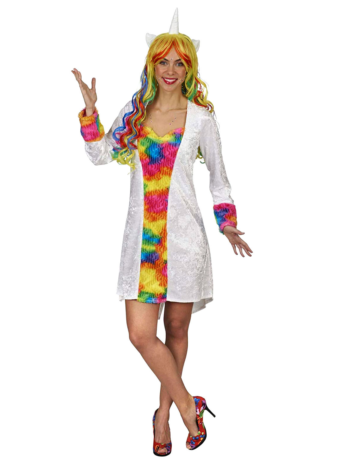 Regenbogen Einhorn Kleid