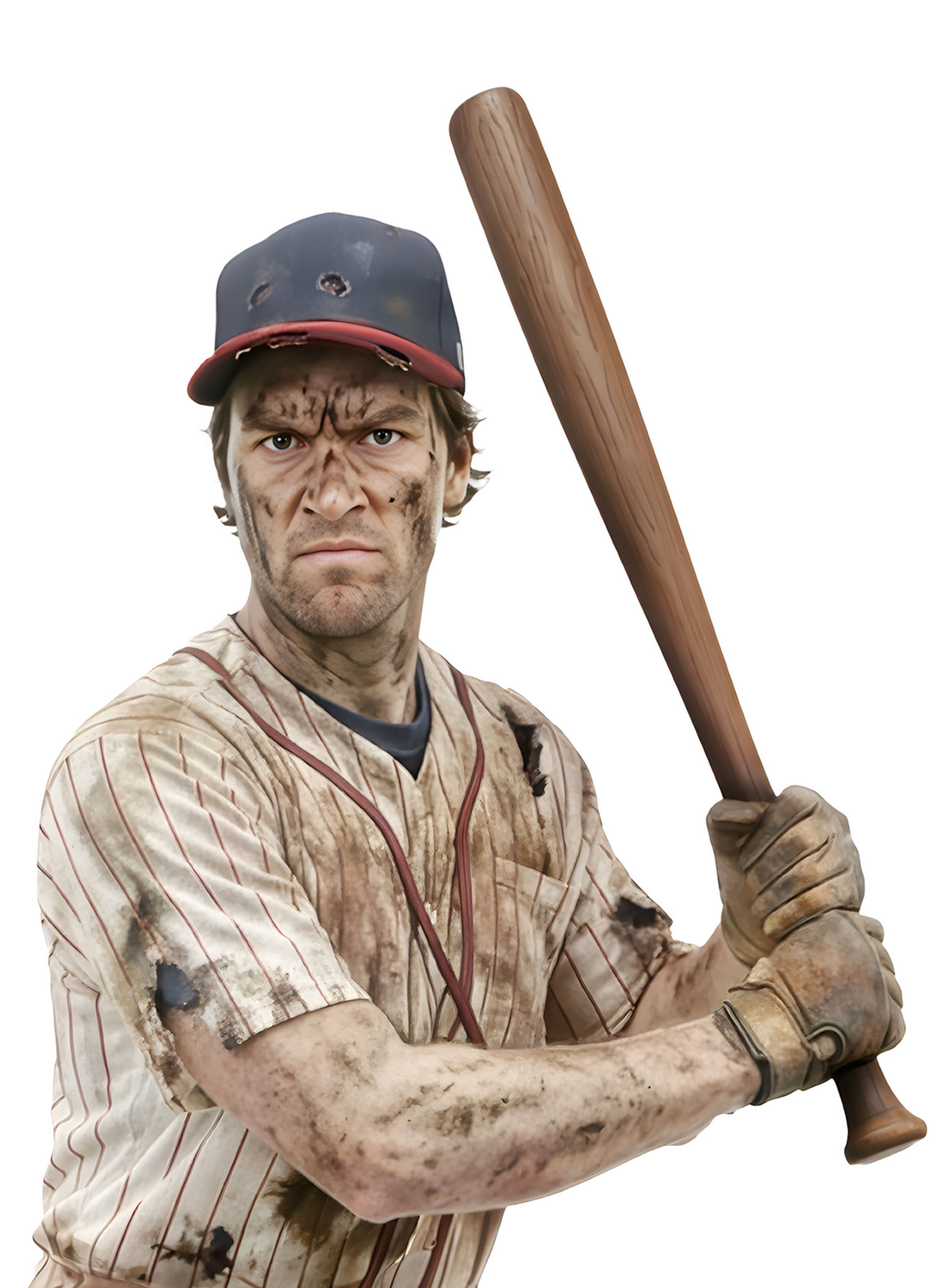 Baseballschläger aus Schaumgummi in Holzoptik