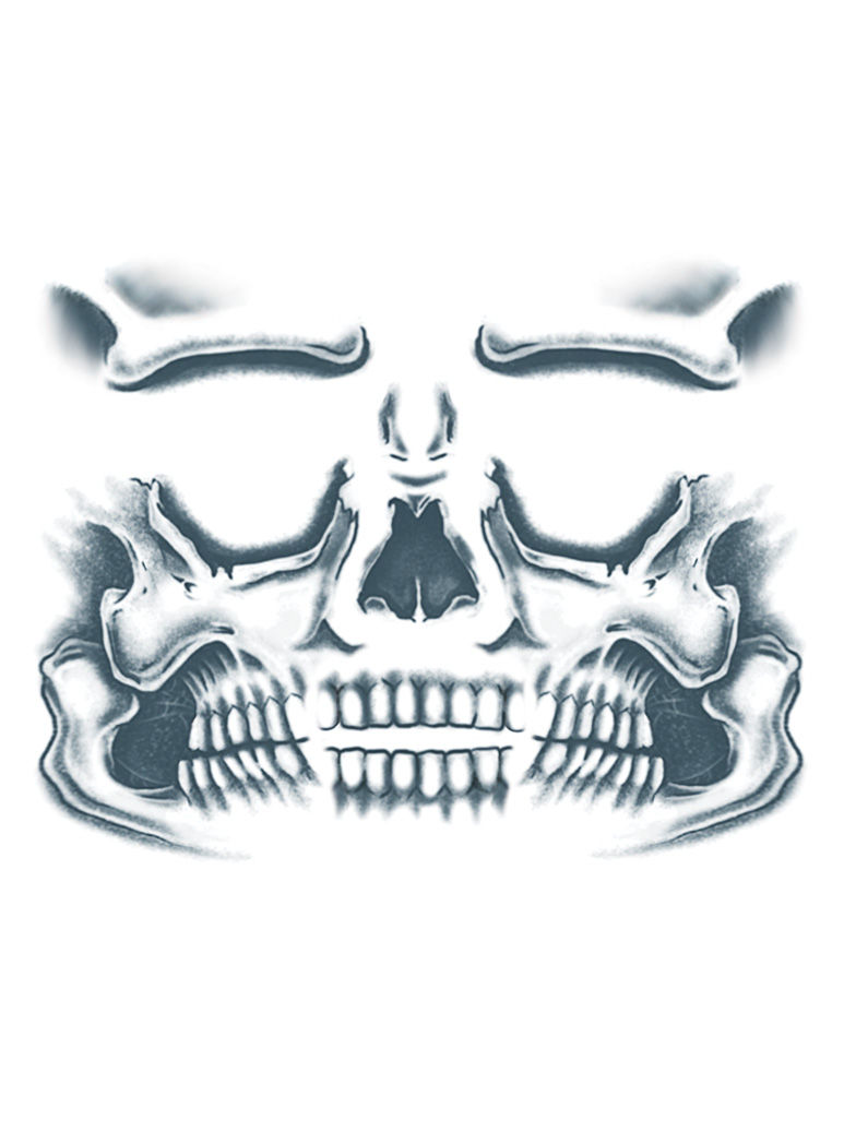 Totenkopf Gesicht-Klebetattoo