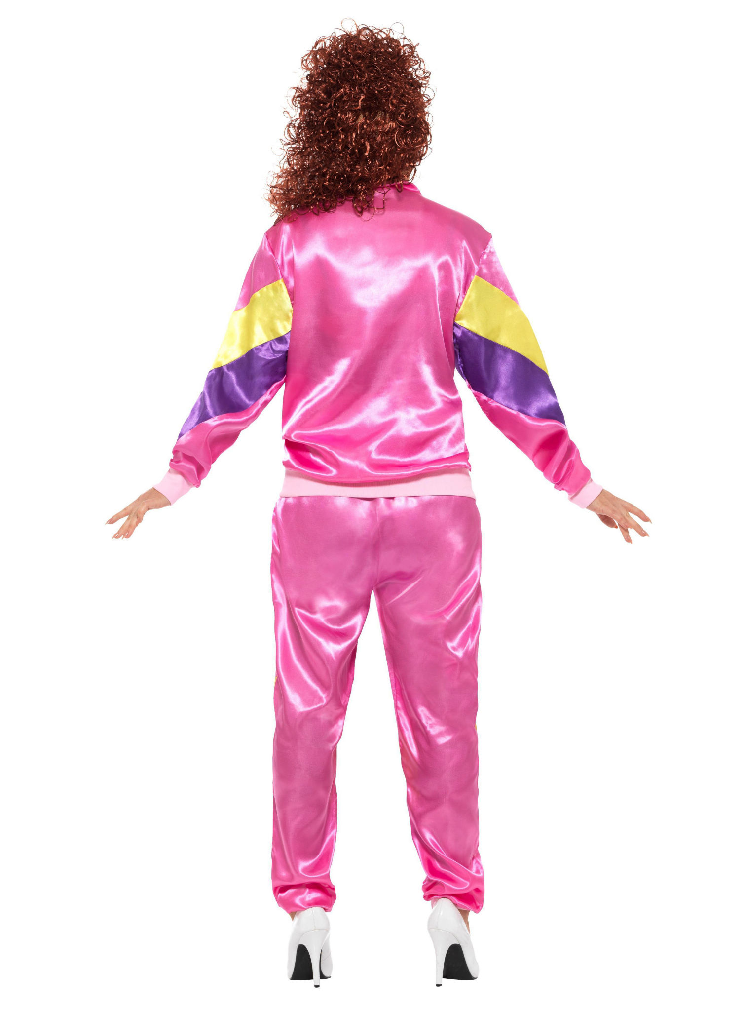80er Jahre Trainingsanzug rosa-lila