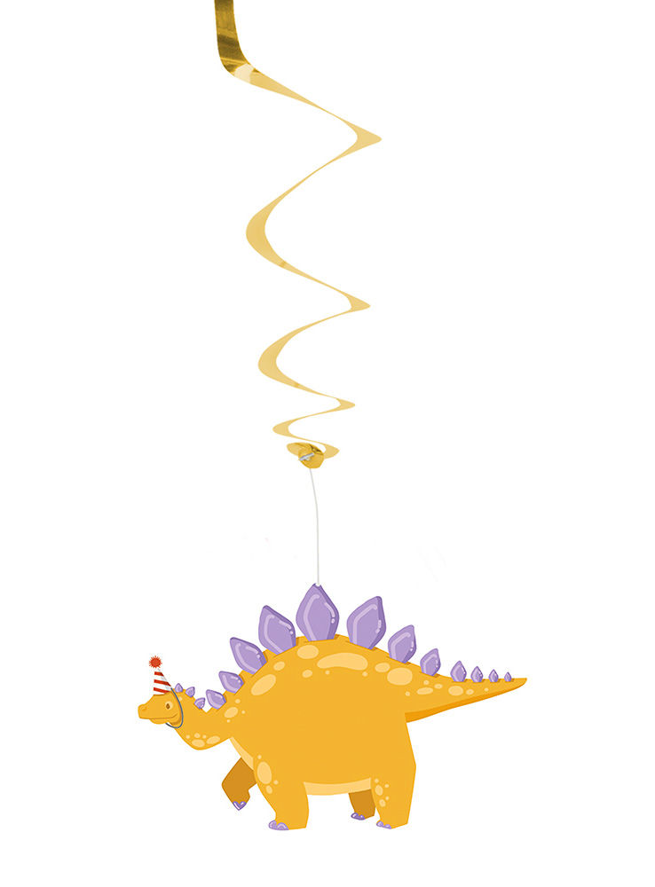 Dino decoratiespiralen 3 stuks