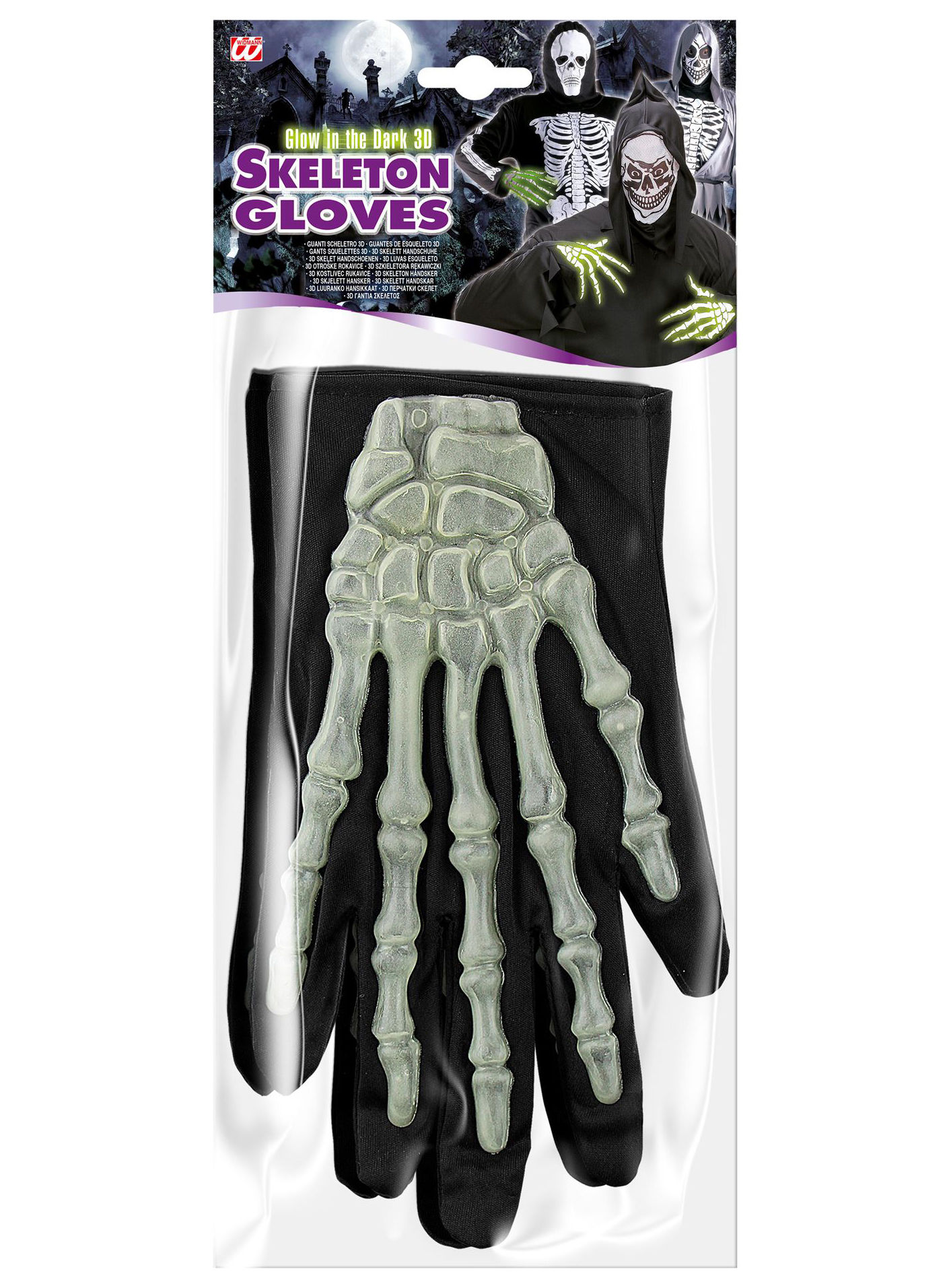 Leuchtende 3D Knochen Handschuhe