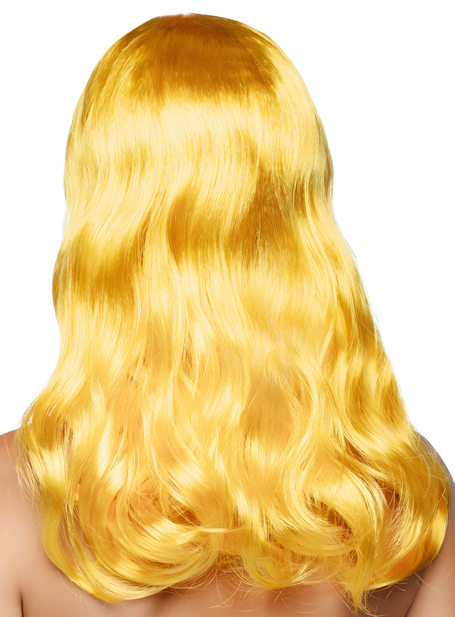 Lange Haare gelb Perücke
