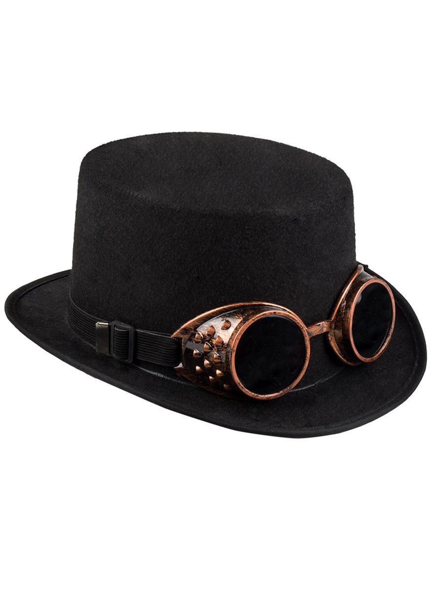 Steampunk Kutscherhut mit Brille