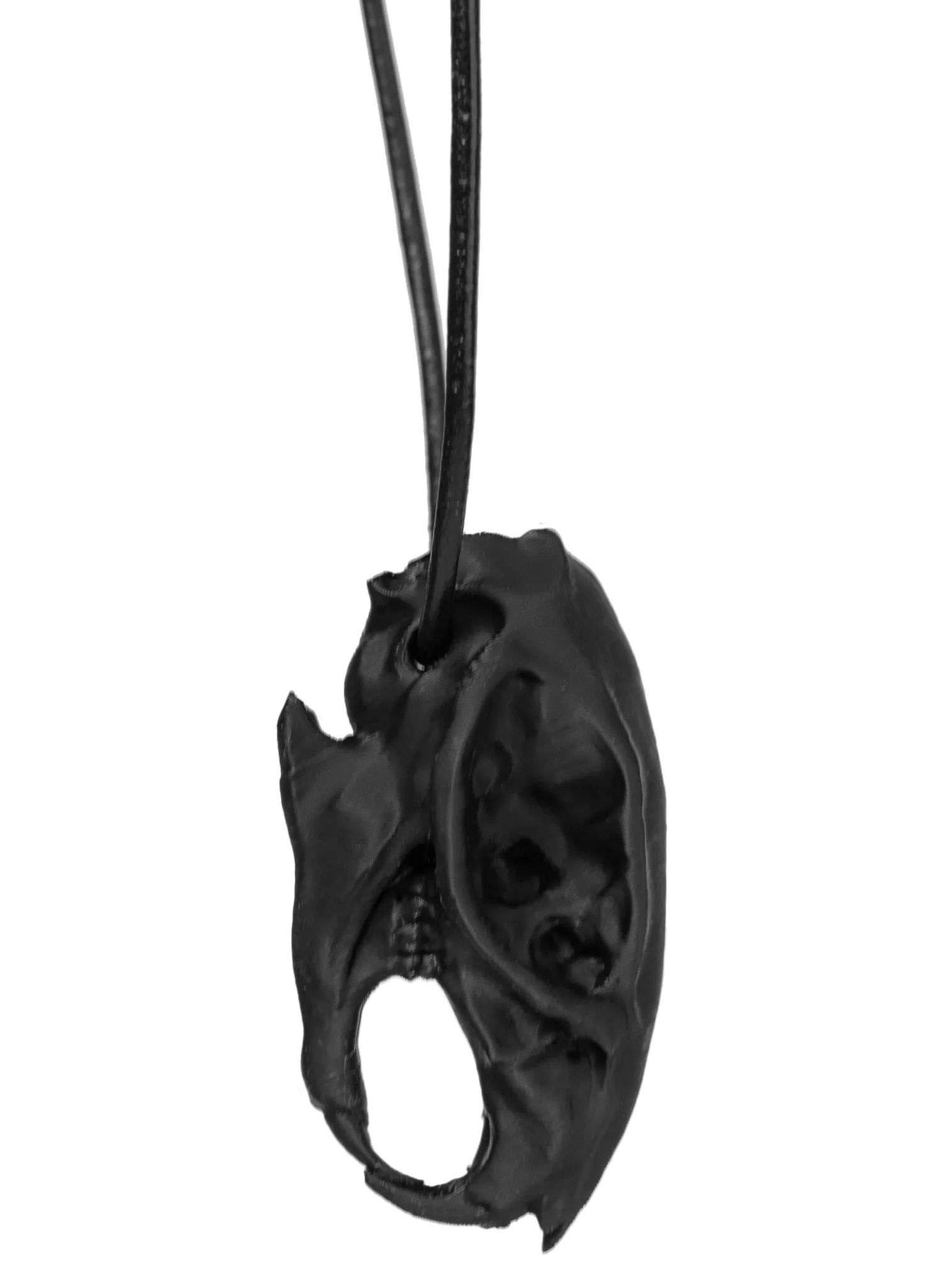 3D Druck Rattenschädel Anhänger mit Lederband (7cm)