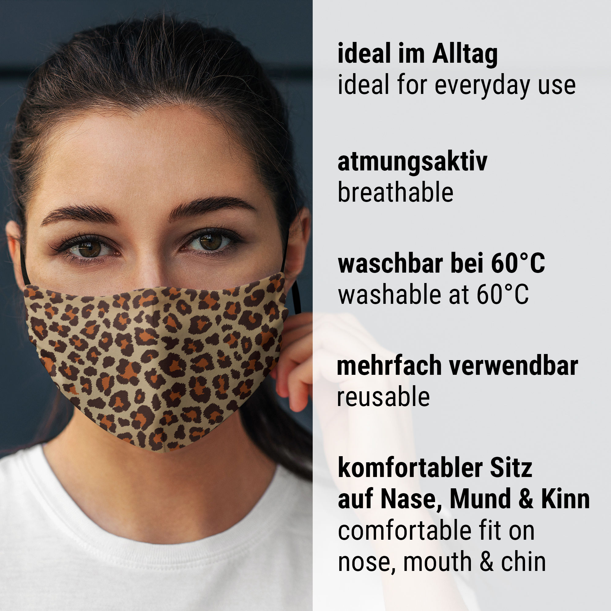 Stoffmaske Leopard
