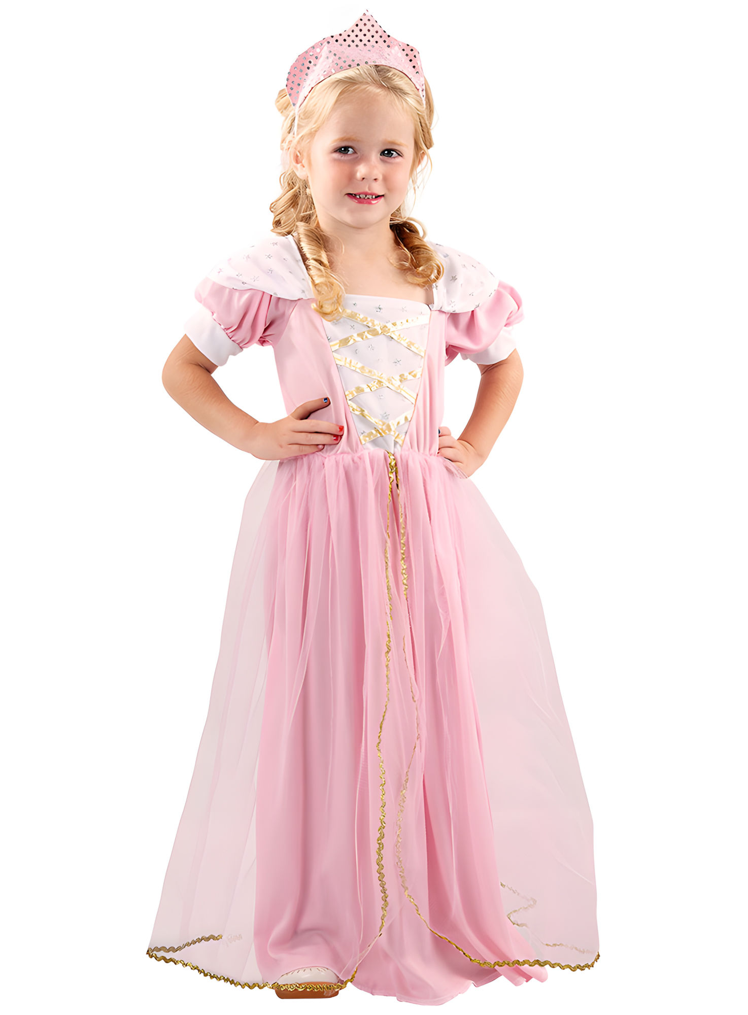 Rosa Märchenrprinzessin Kostüm für Kinder