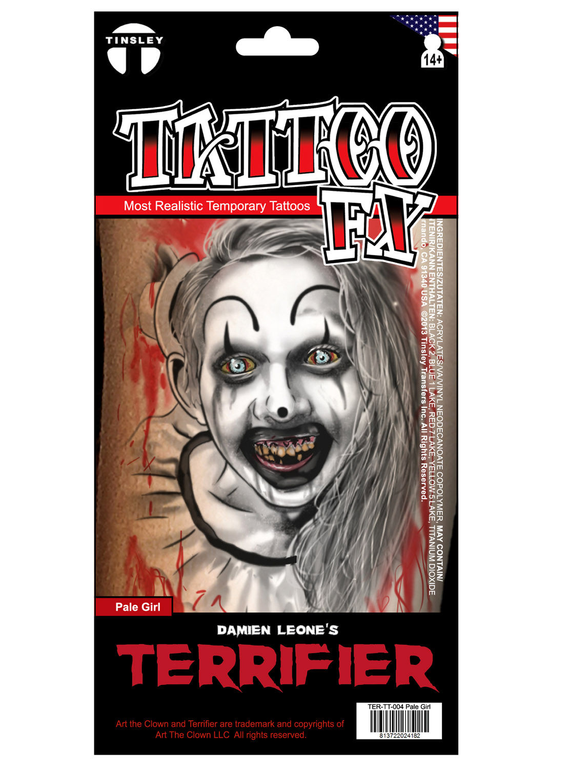 Terrifier – Pale Girl Klebetattoo