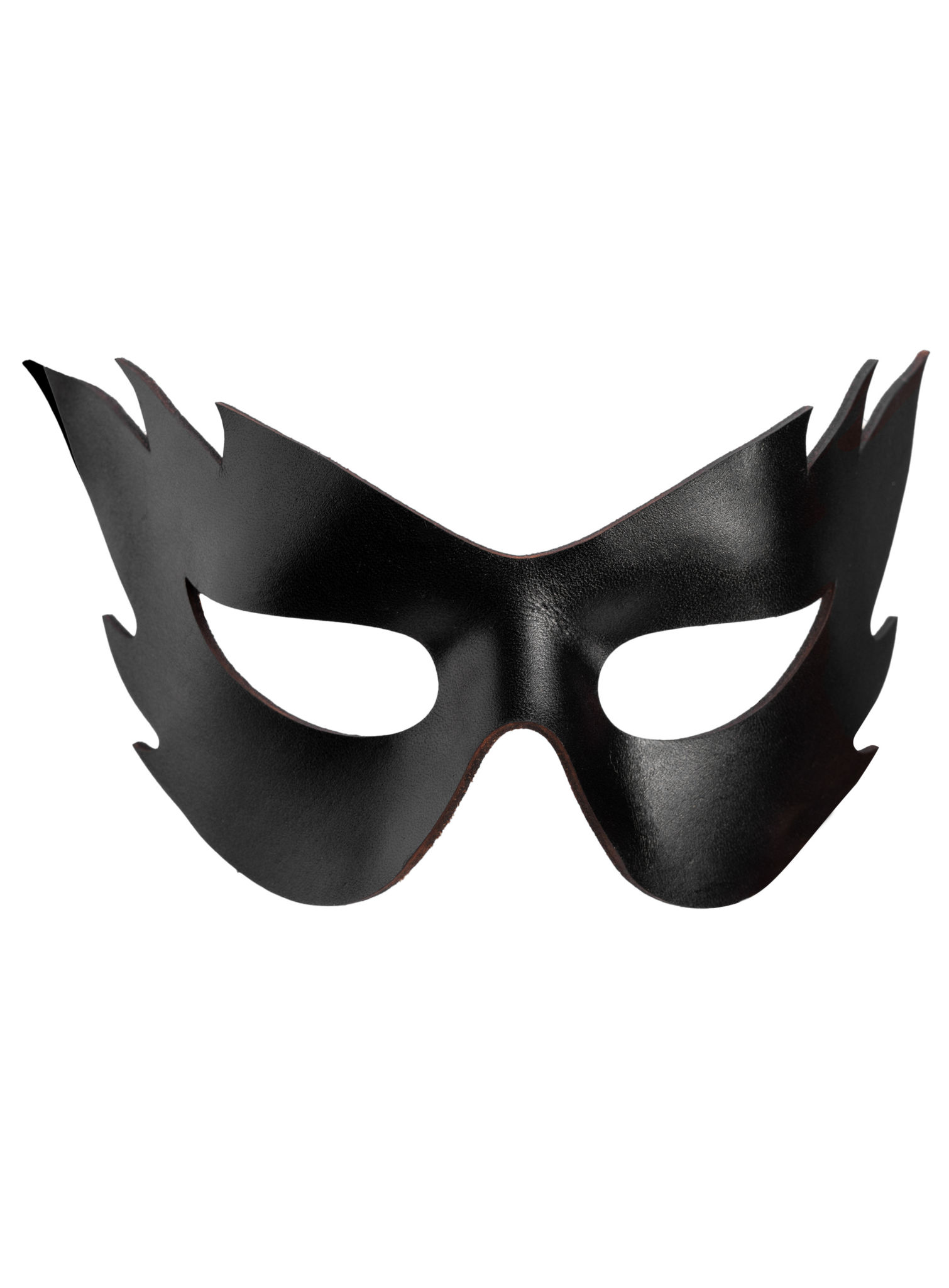 Colombina Fiamma schwarz Venezianische Ledermaske
