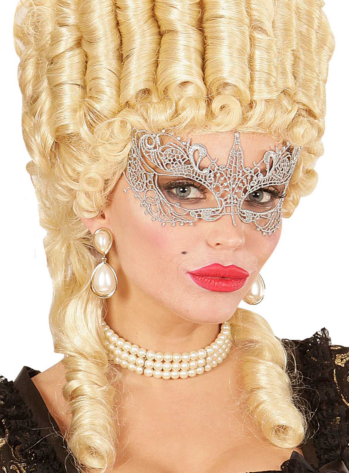 Spitzenmaske mattgold