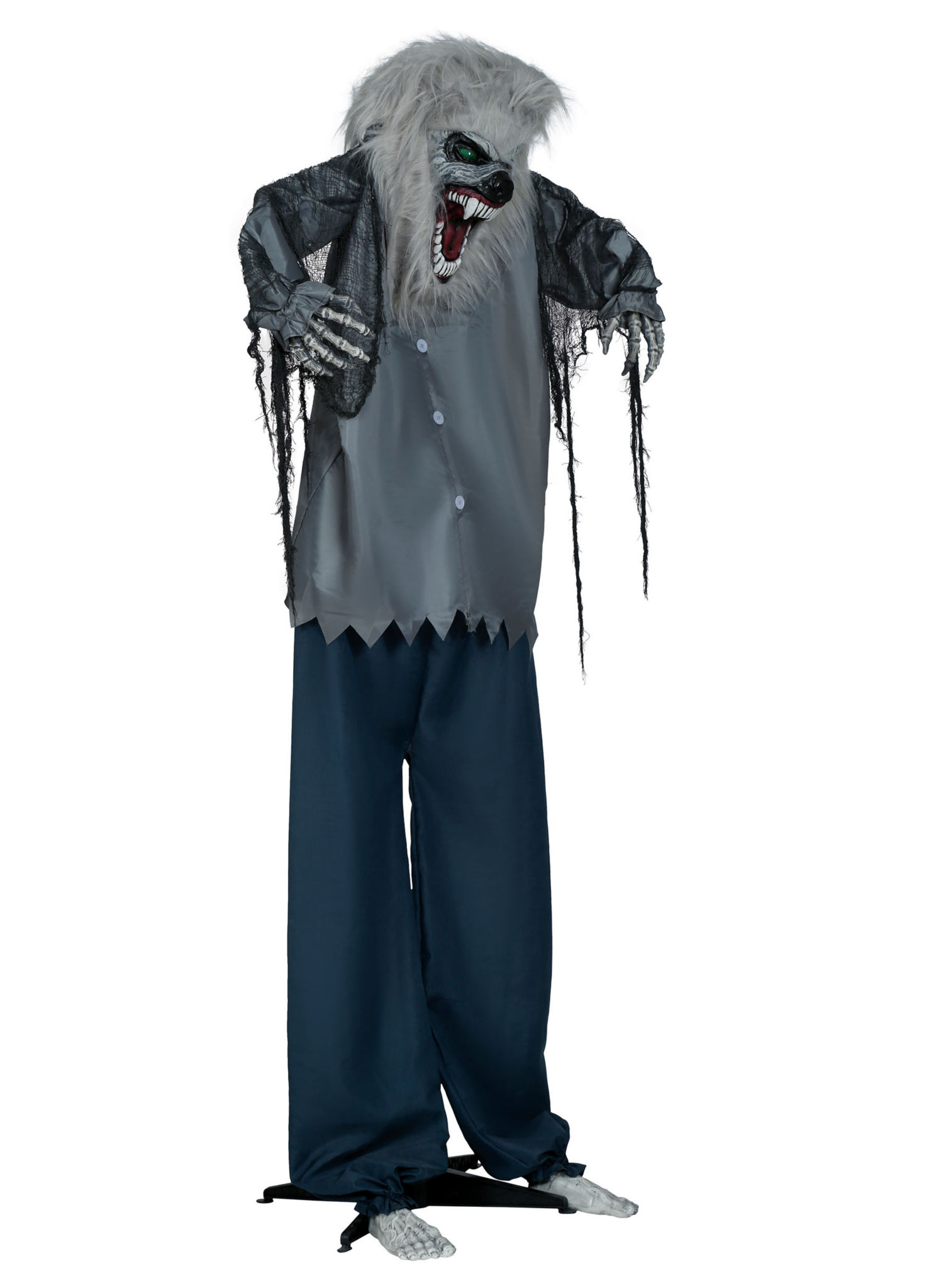 Wütender Werwolf – Halloweendeko mit Sound und Animation – 210 cm