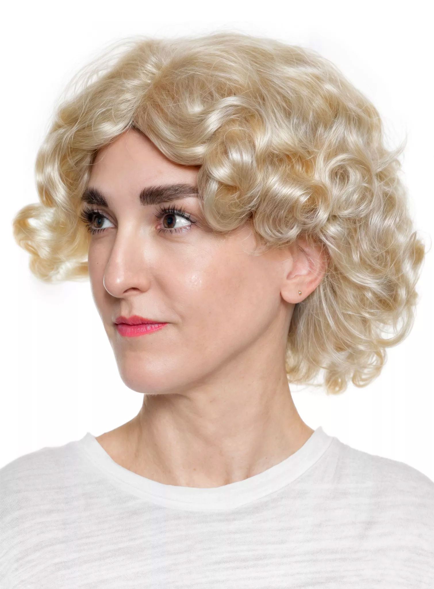50er Jahre Lockenperücke kurz blond