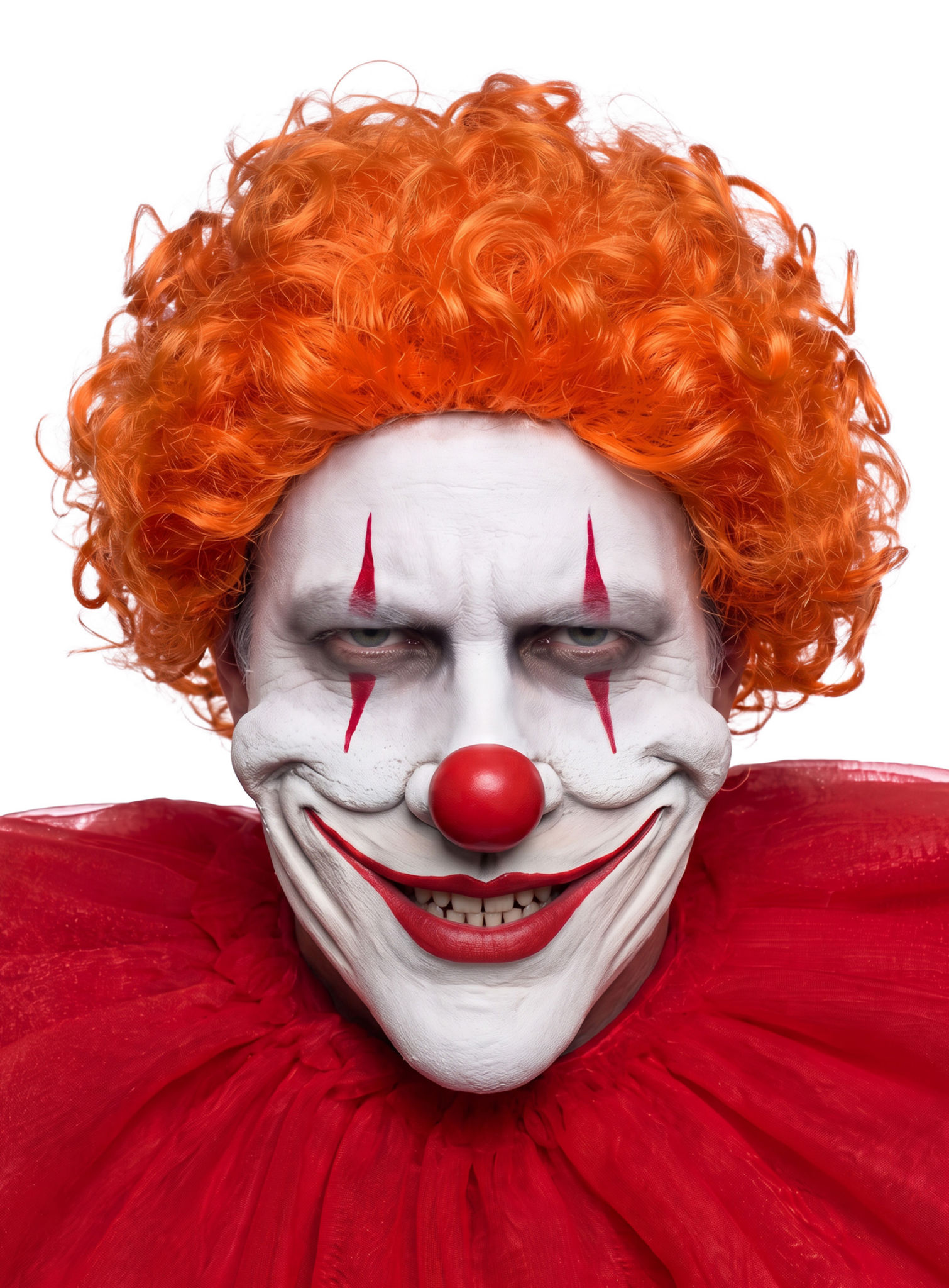 Grinseclown Teilmaske zum Ankleben