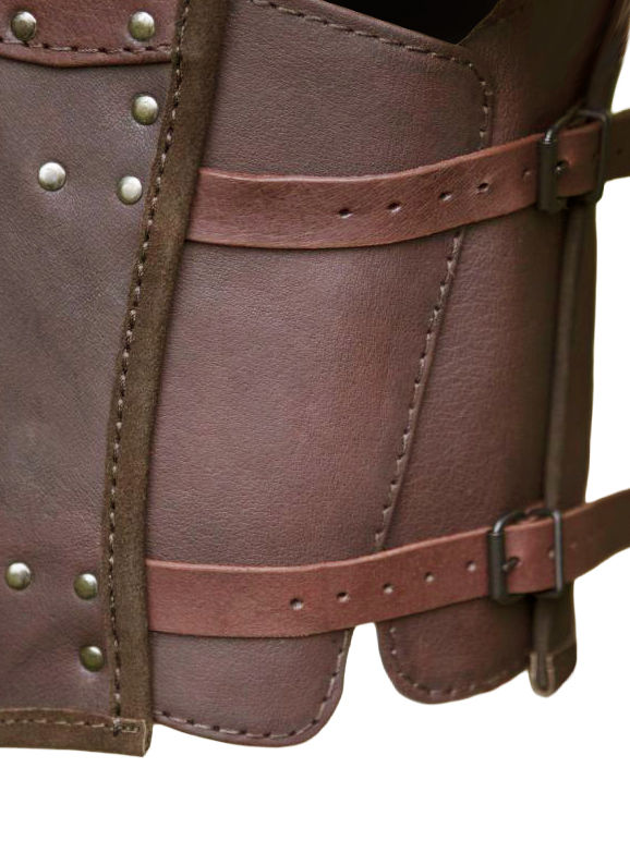 Brustpanzer aus Leder - Kämpfer, braun