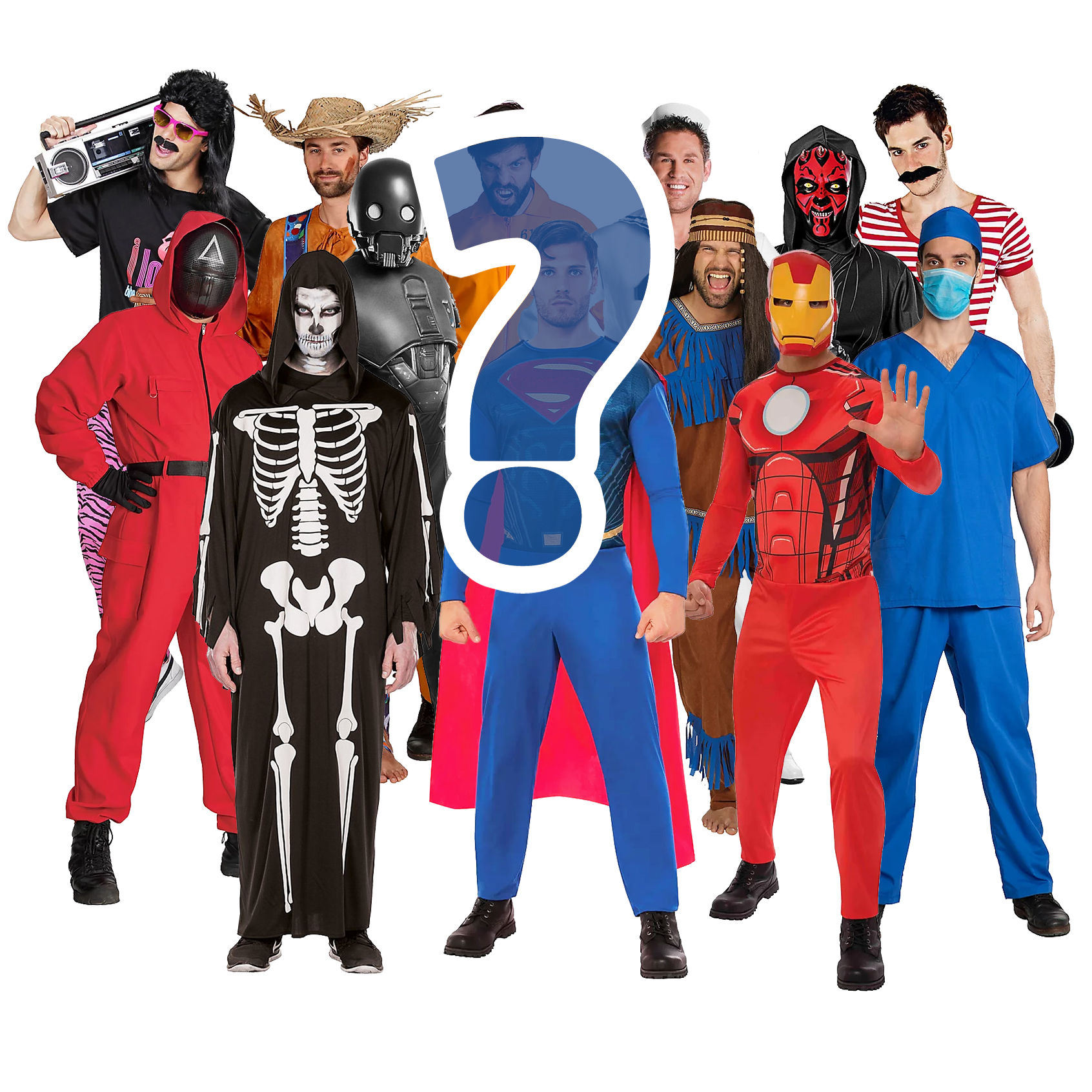B-Ware Mystery Box Karneval- 4 Überraschungskostüme für Herren