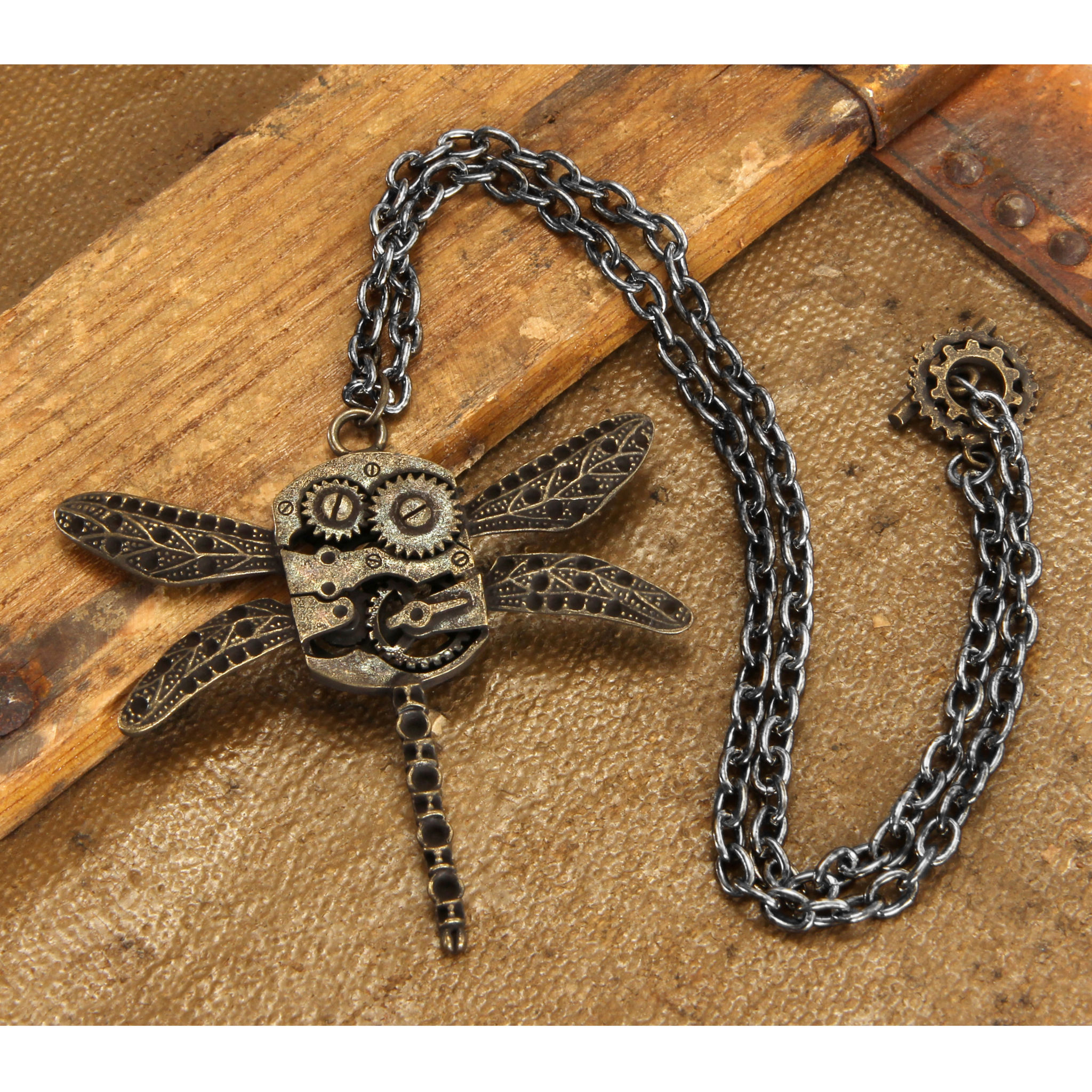 Steampunk Libellen Anhänger inklusive Kette