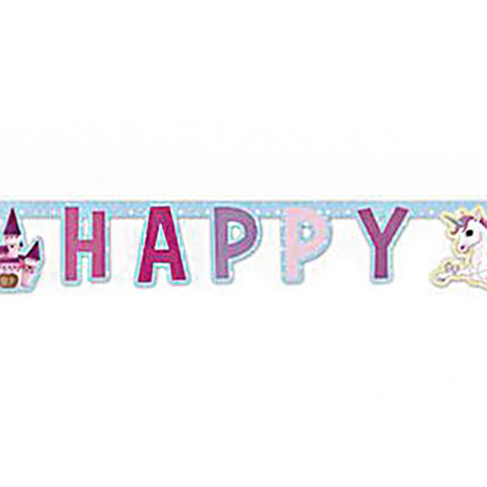 Einhorn Party Buchstabengirlande 2 Meter