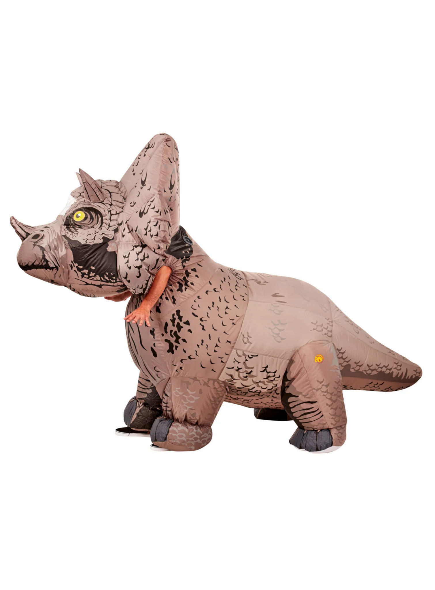 Jurassic World – opblaasbaar Triceratops-dinosaurus kostuum