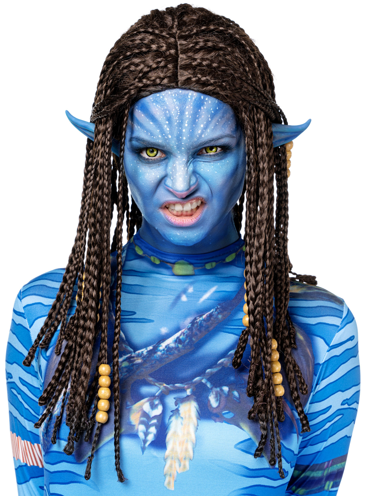 Blaue Stammeskriegerin Perücke