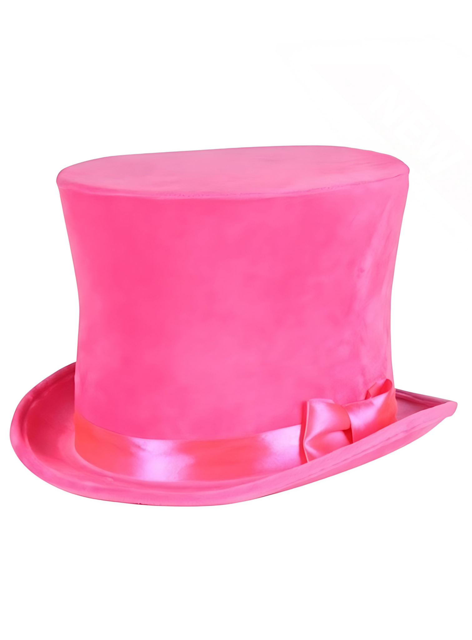 Fluwelen hoge hoed neon roze