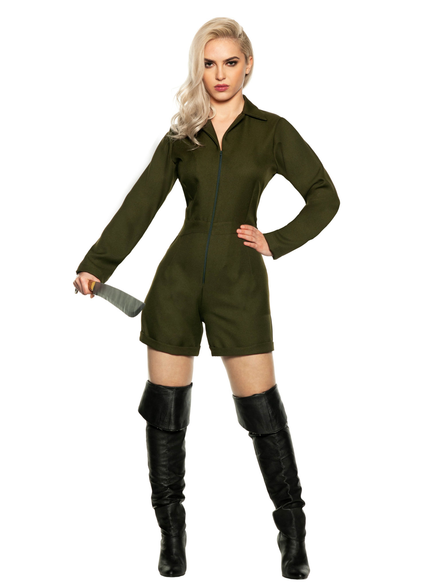 Michelle Myers Halloween Romper oliv