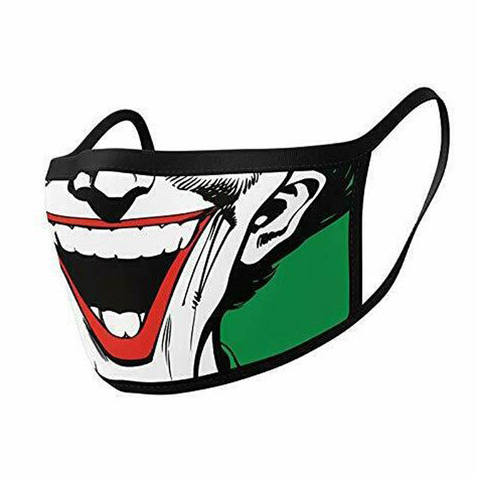 Joker - Joker Grin Stoffen Maskers Dubbelpack