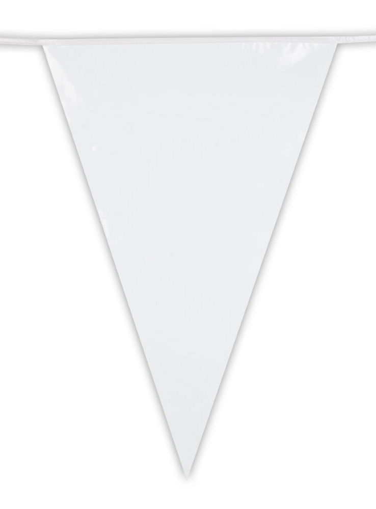 Wimpelkette weiß 10 Meter