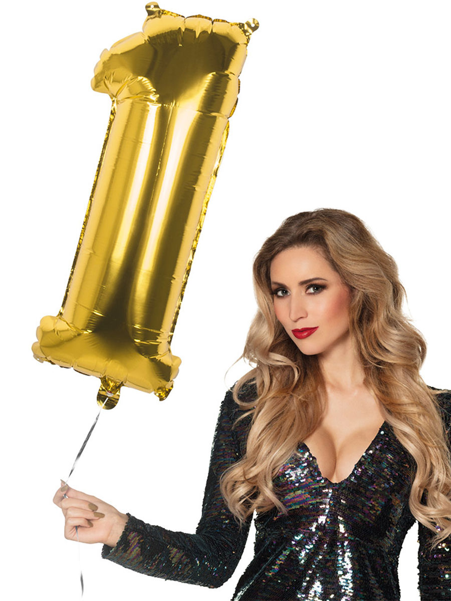 Folienballon Zahl 1 gold 86 cm