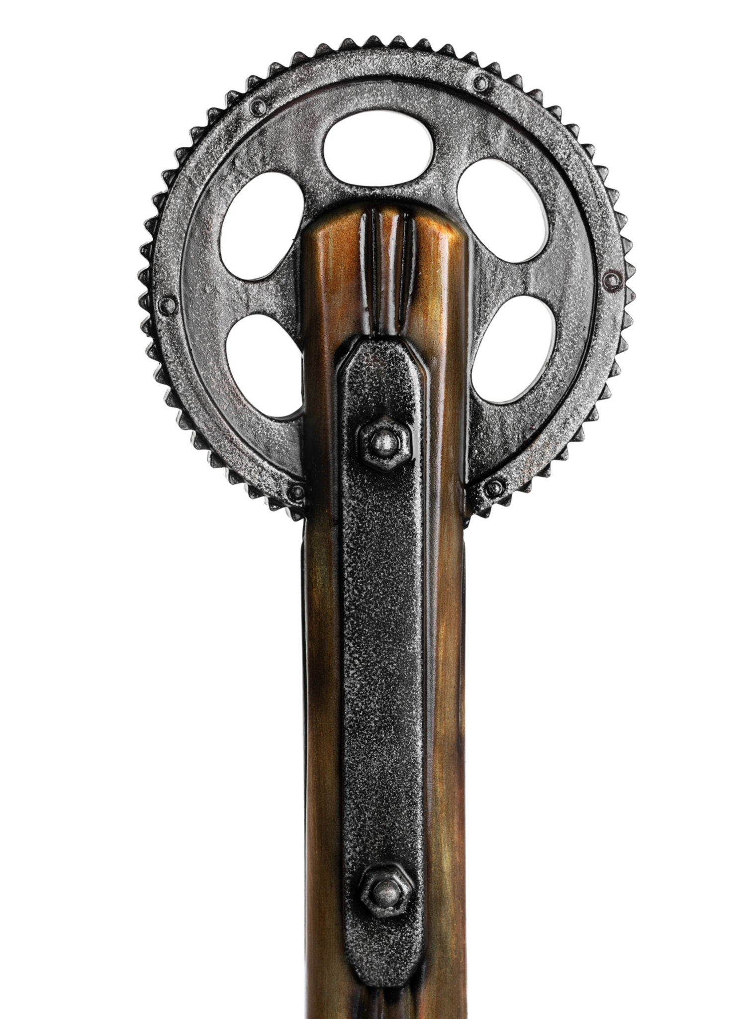 Endzeitwaffe - Baseballschläger mit Zahnrad, 87cm Larpwaffe