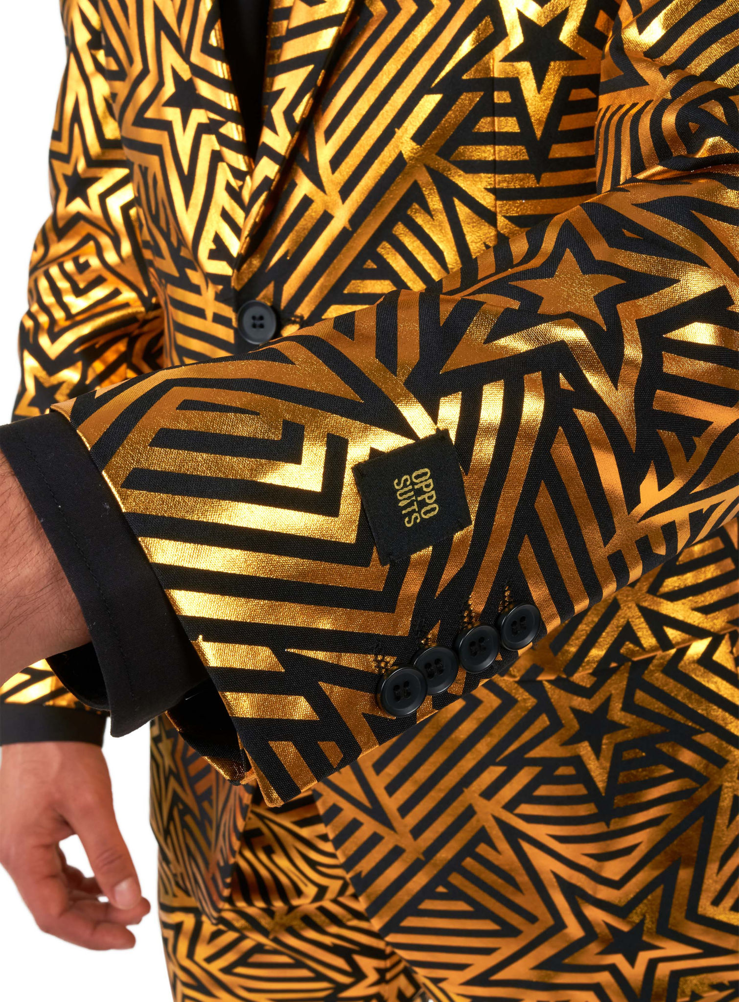OppoSuits Golden Geo Star Hemd