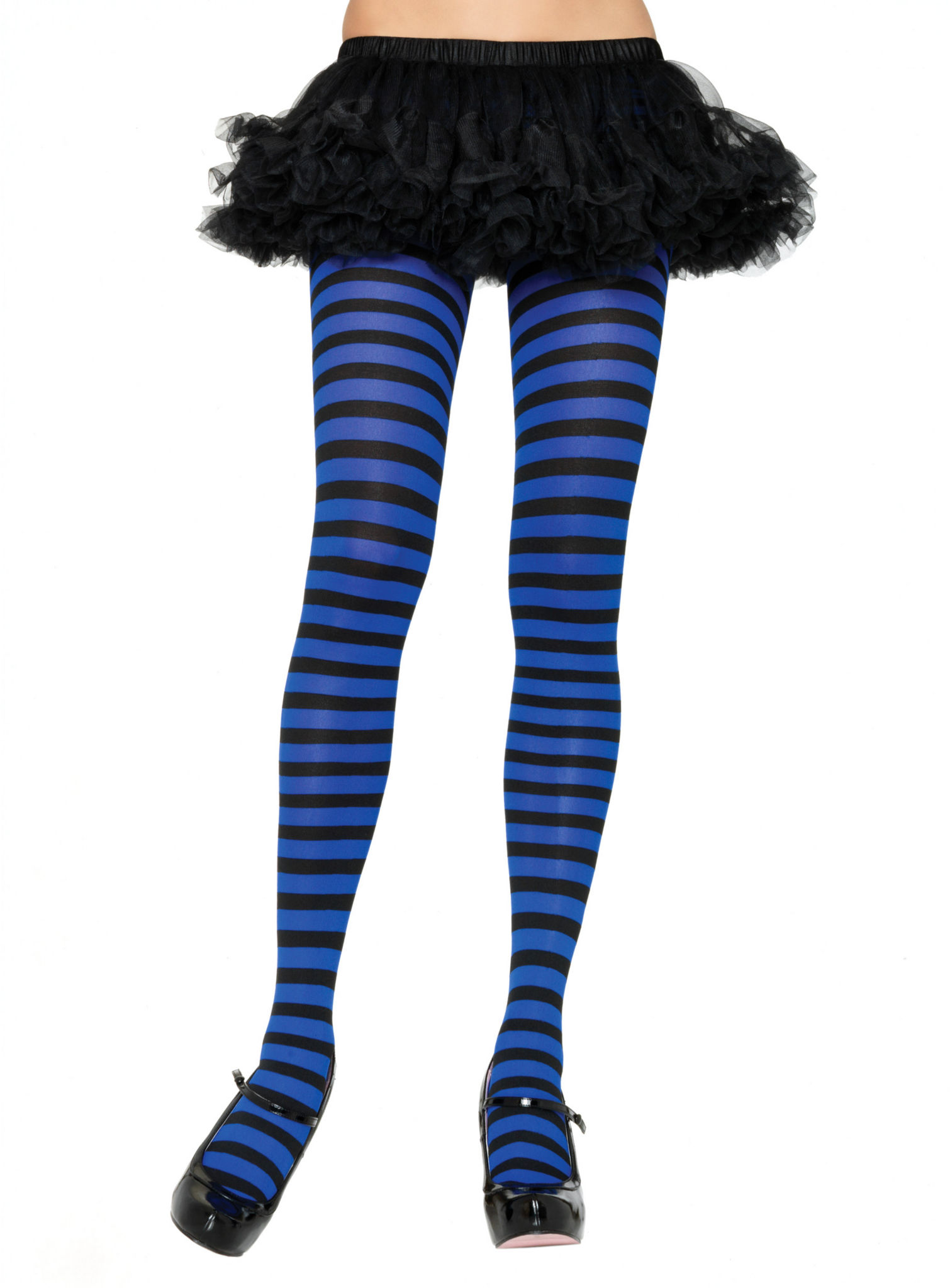 Ringelstrumpfhose schwarz-blau