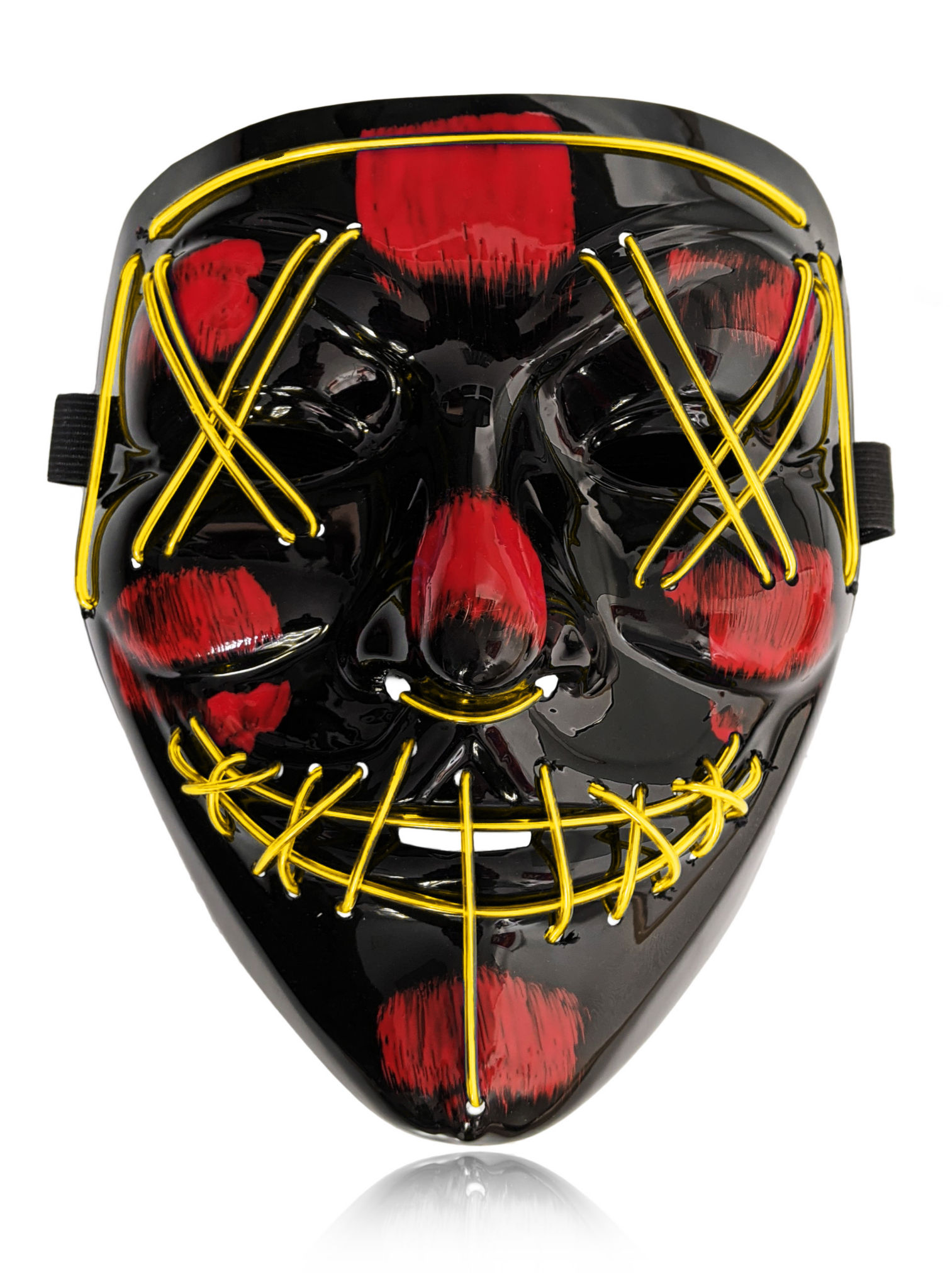 Halloween LED Maske gelb