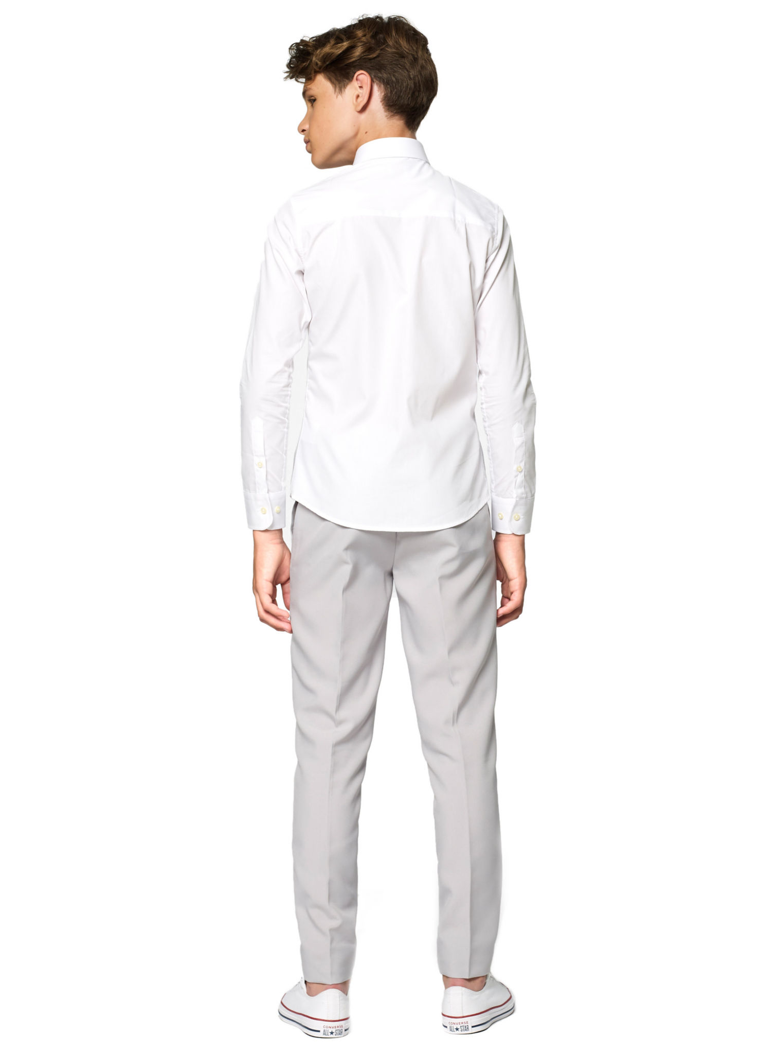 OppoSuits Teen White Knight Kinder Hemd