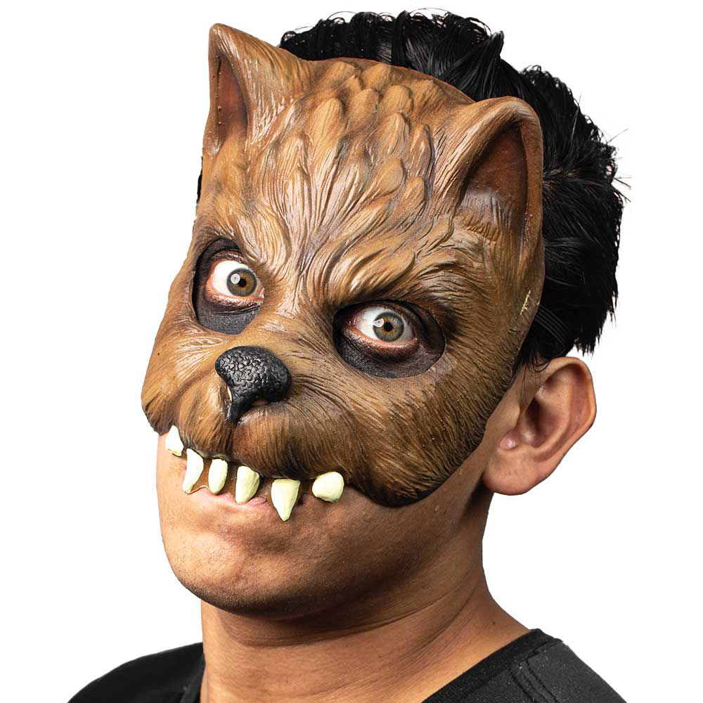 Kleiner Werwolf mit Überbiss Halbmaske