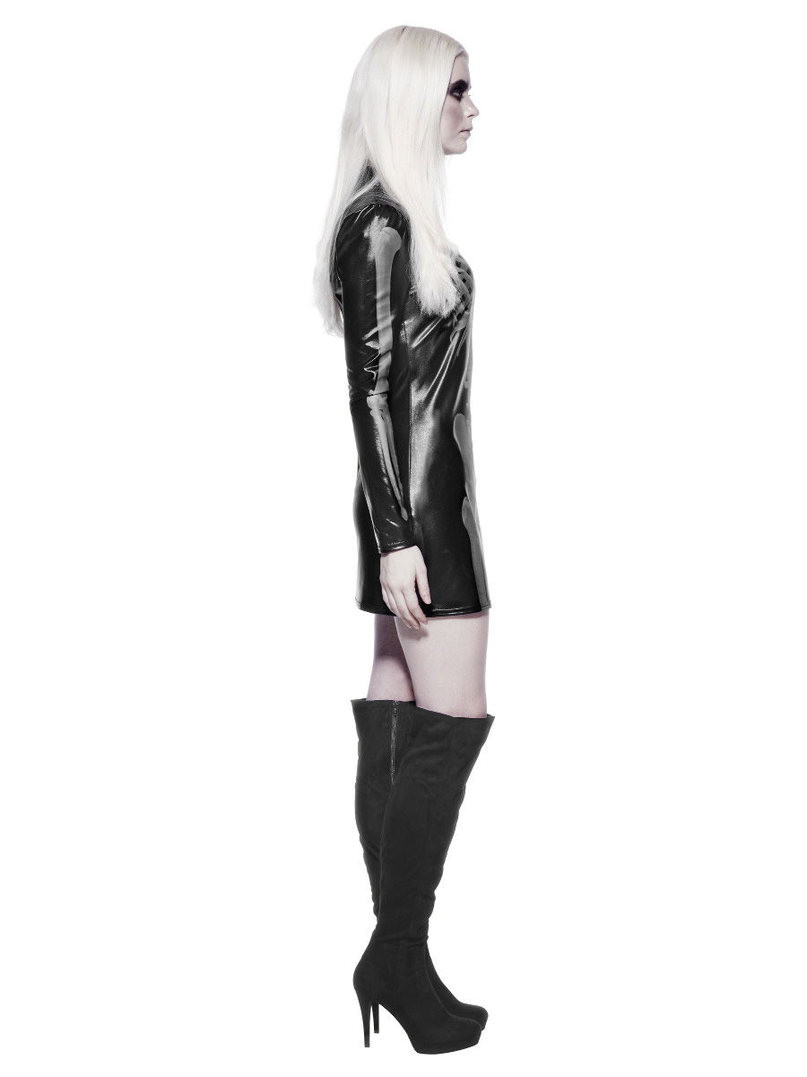 Knochenskelett Lackkleid