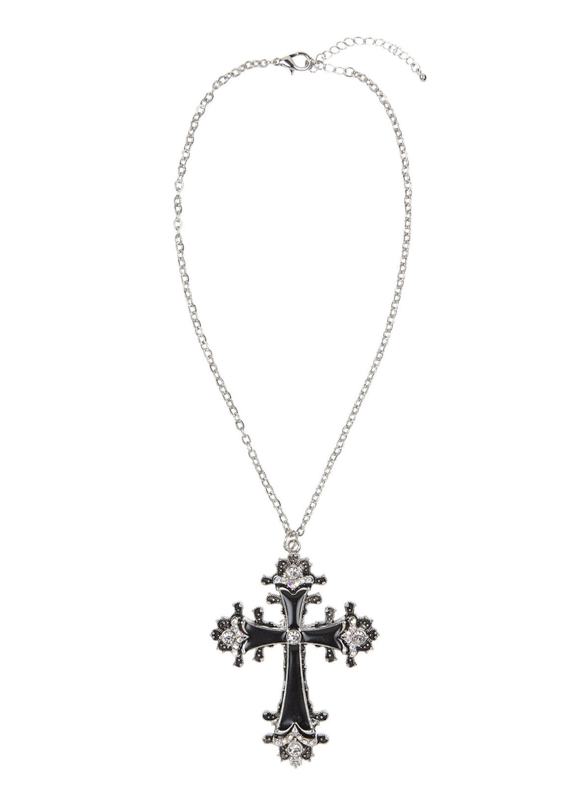 Schwarzes Kreuz Halskette