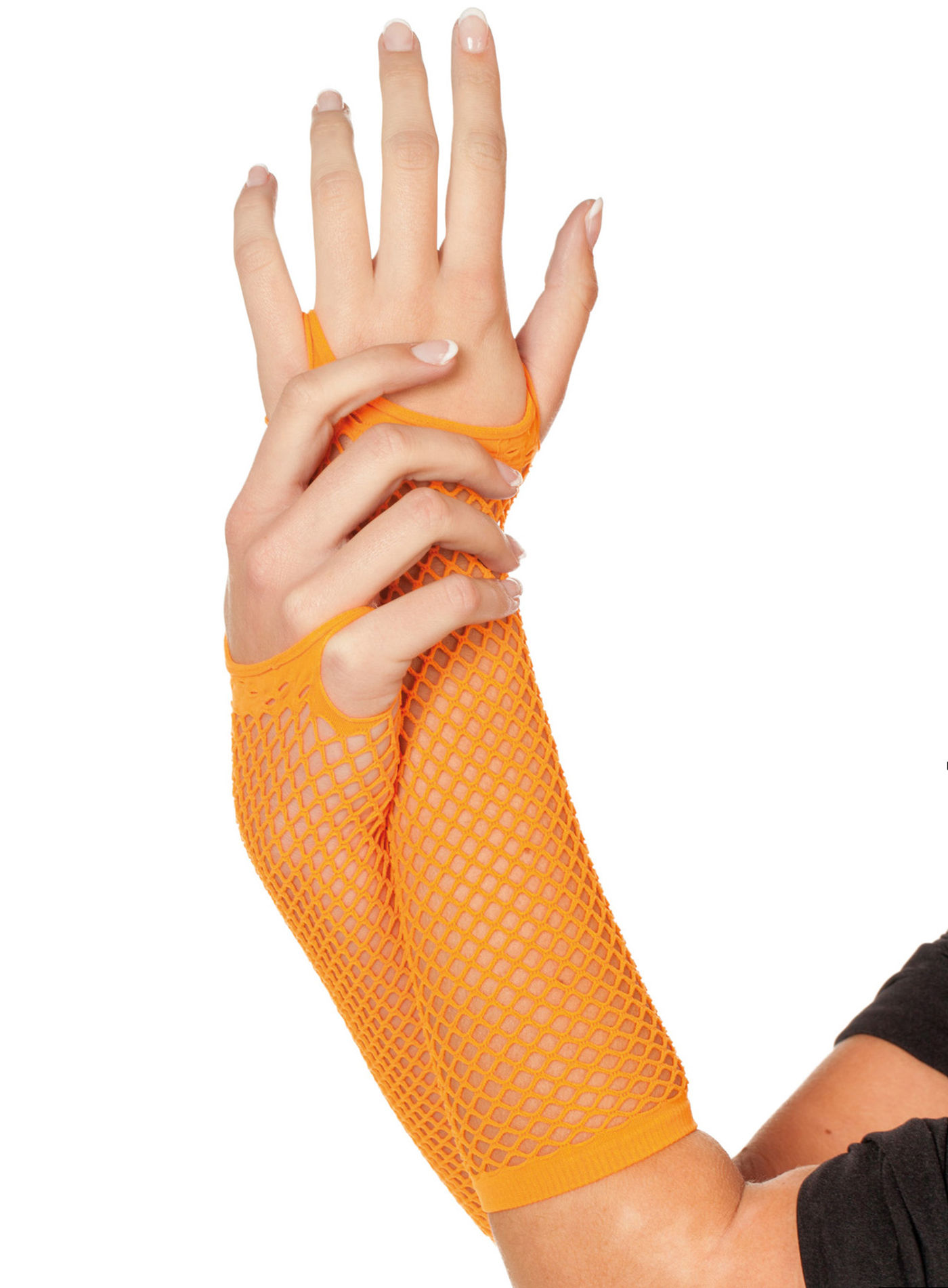 Fingerlose Netzhandschuhe neon-orange
