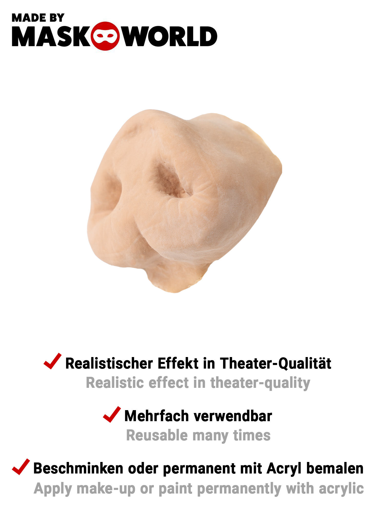 Schweinenase Piggy Latexnase mit Mastix