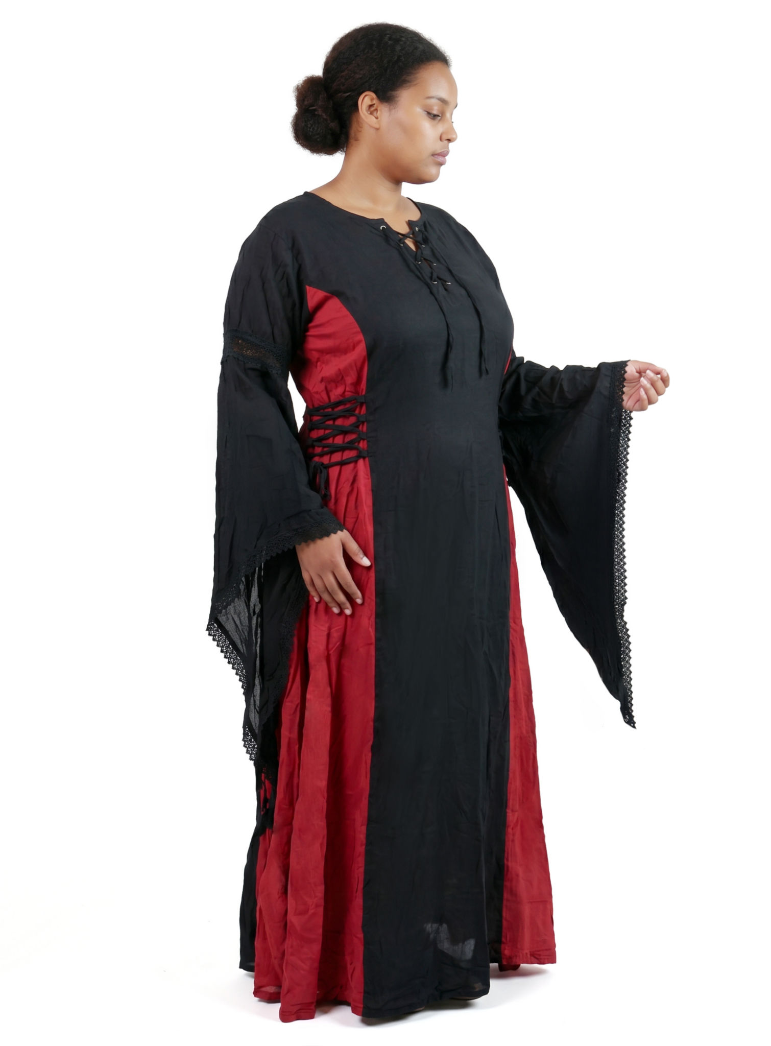 Mittelalterkleid mit Besatz - Philomena