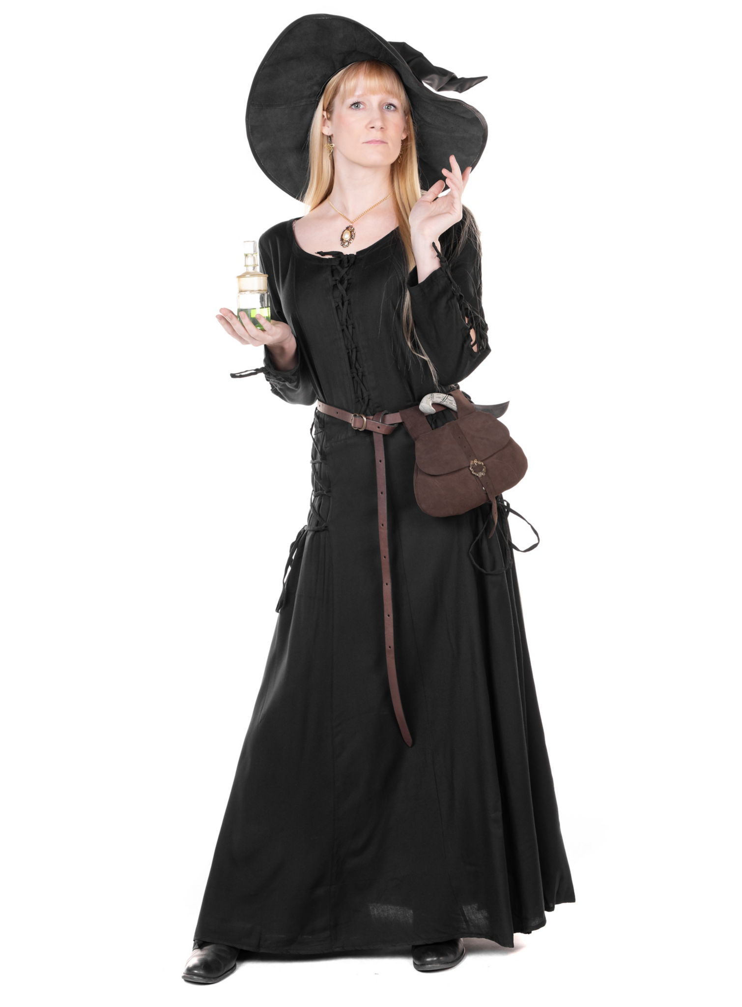 Wikinger Schnürkleid schwarz