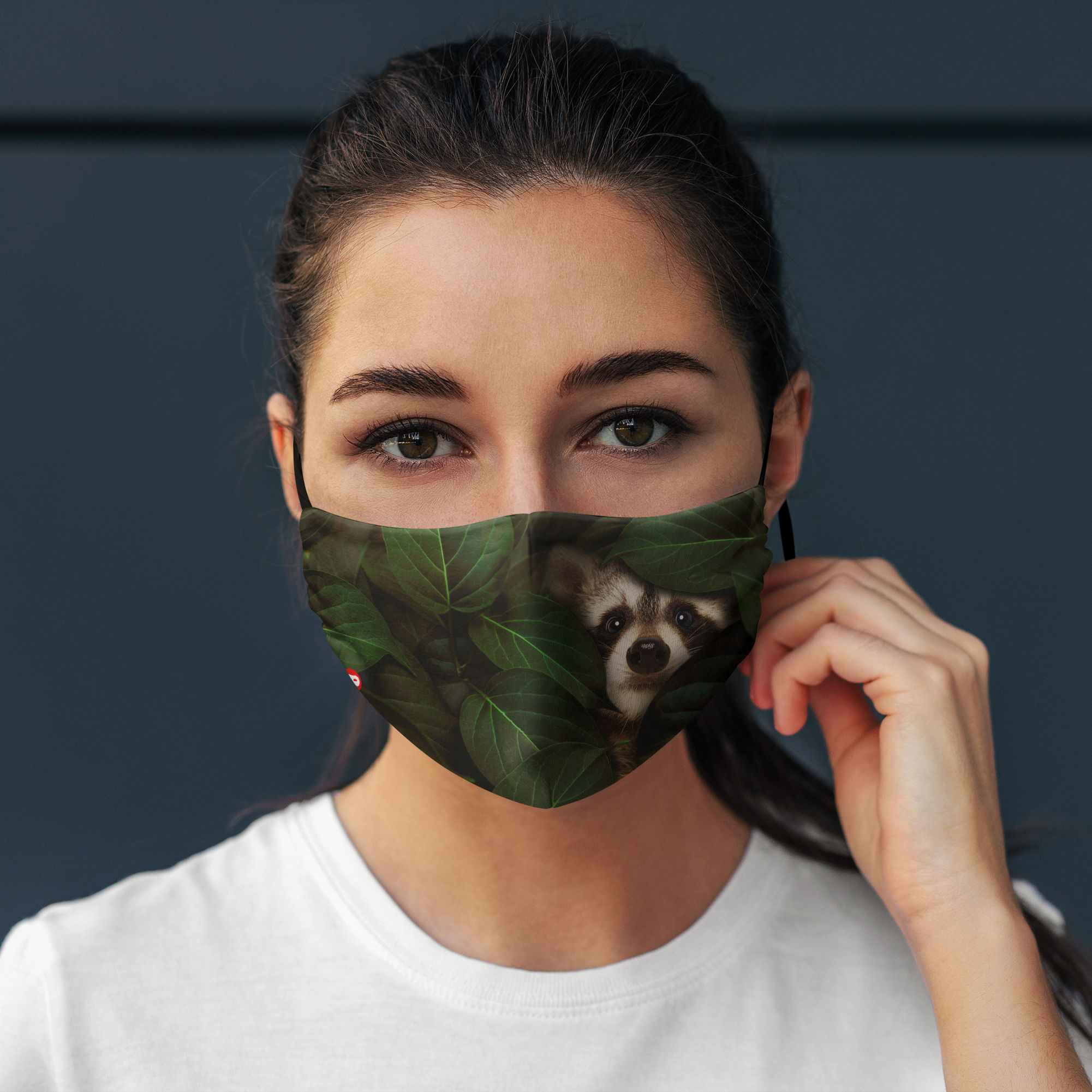 Stoffmaske für Kinder Waschbär
