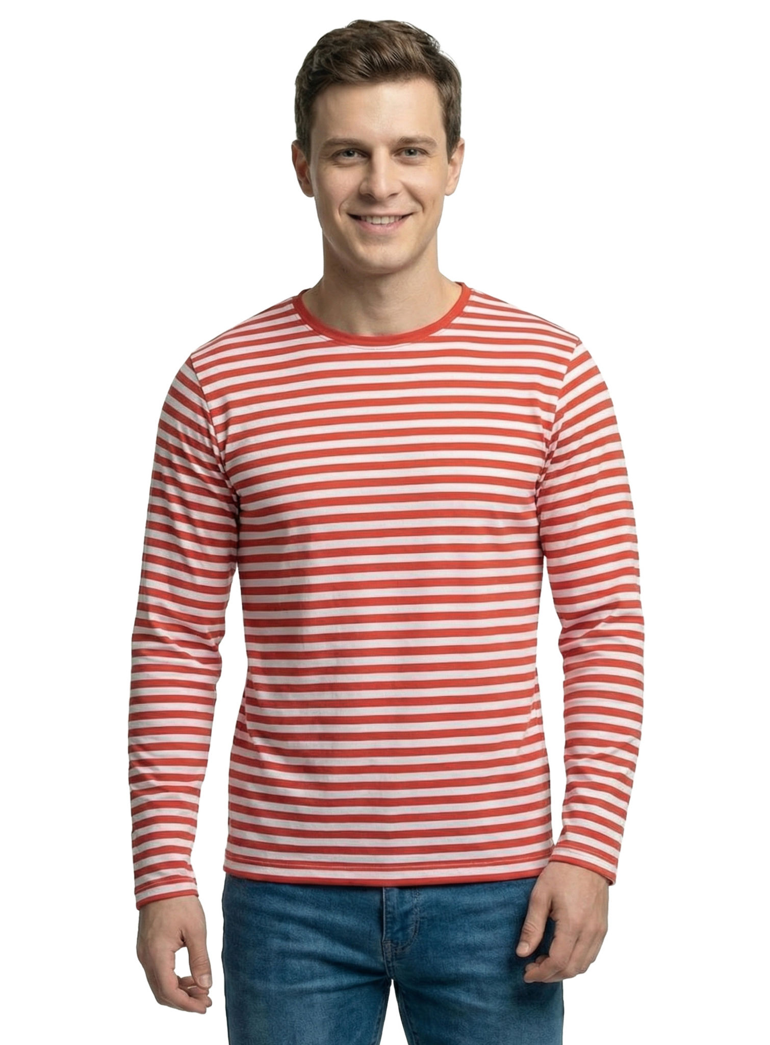 Ringelshirt langarm rot-weiß – alltagstauglich