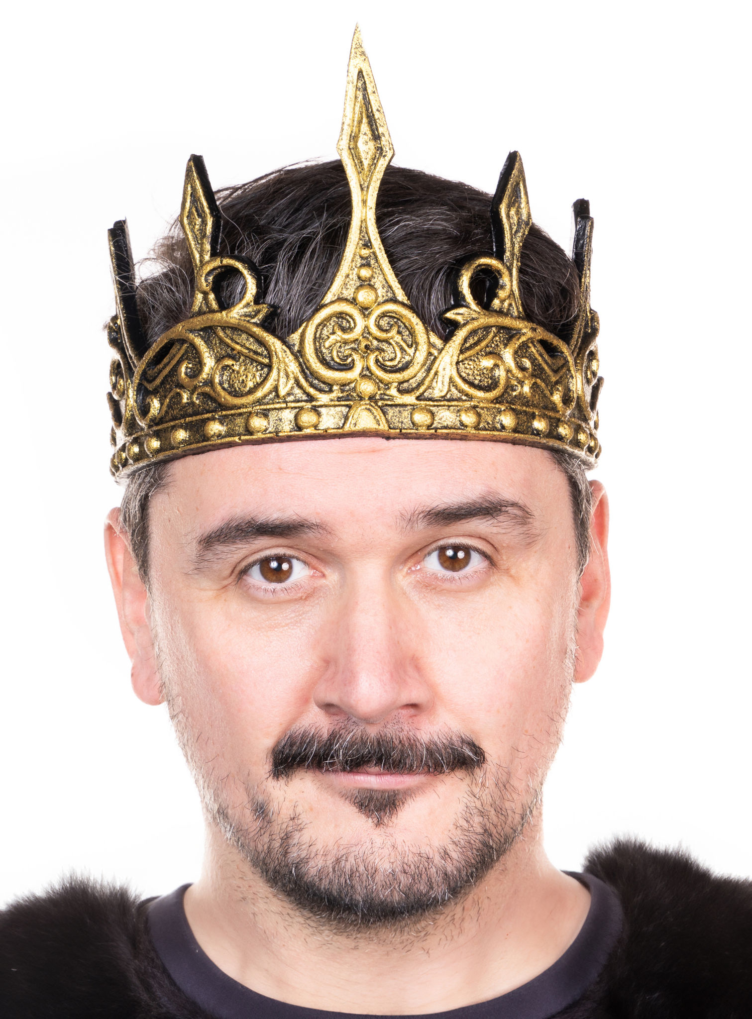 Fantasy Königskrone gold aus Gummischaum