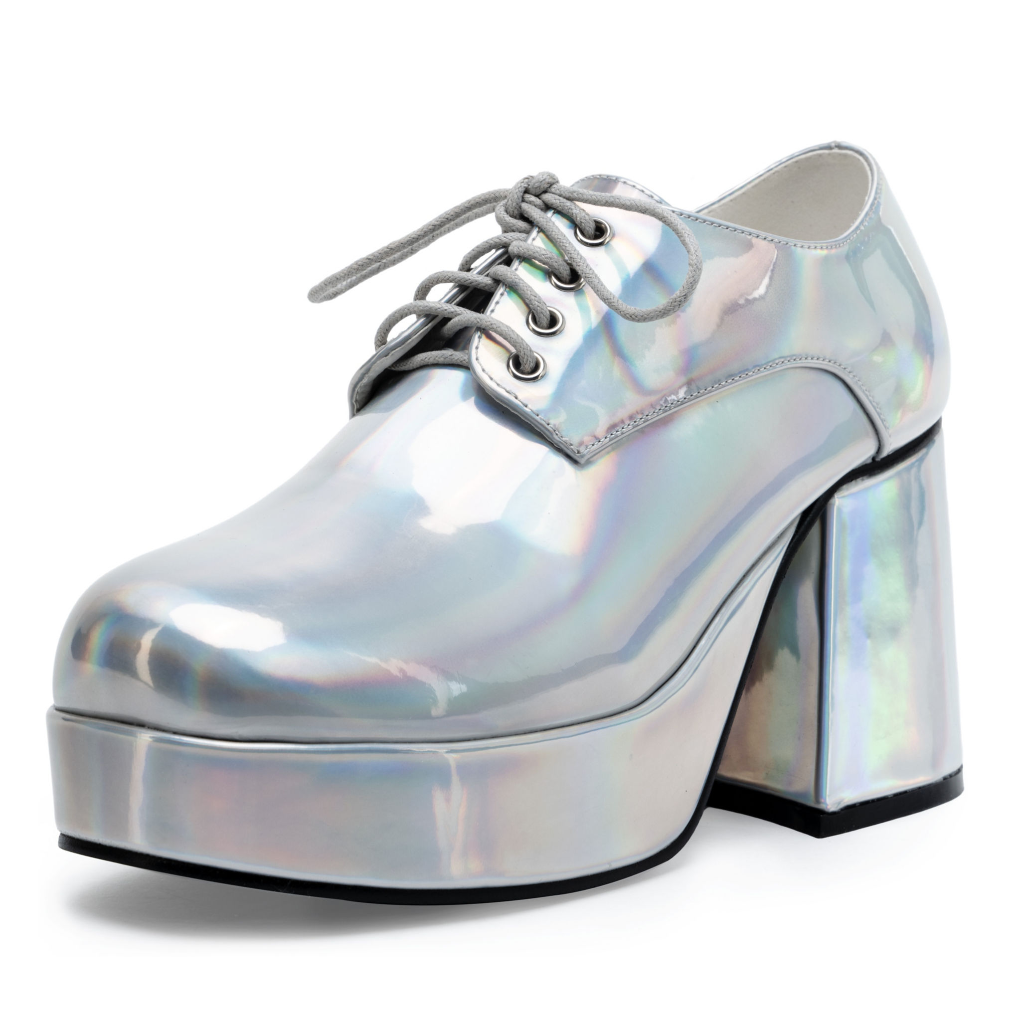 Plateauschuhe Herren silber