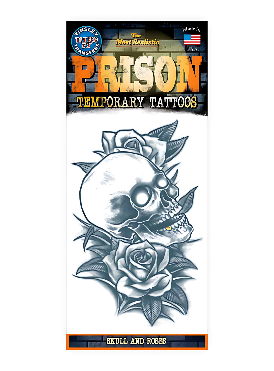 Schedel & Rozen Plak-Tattoo